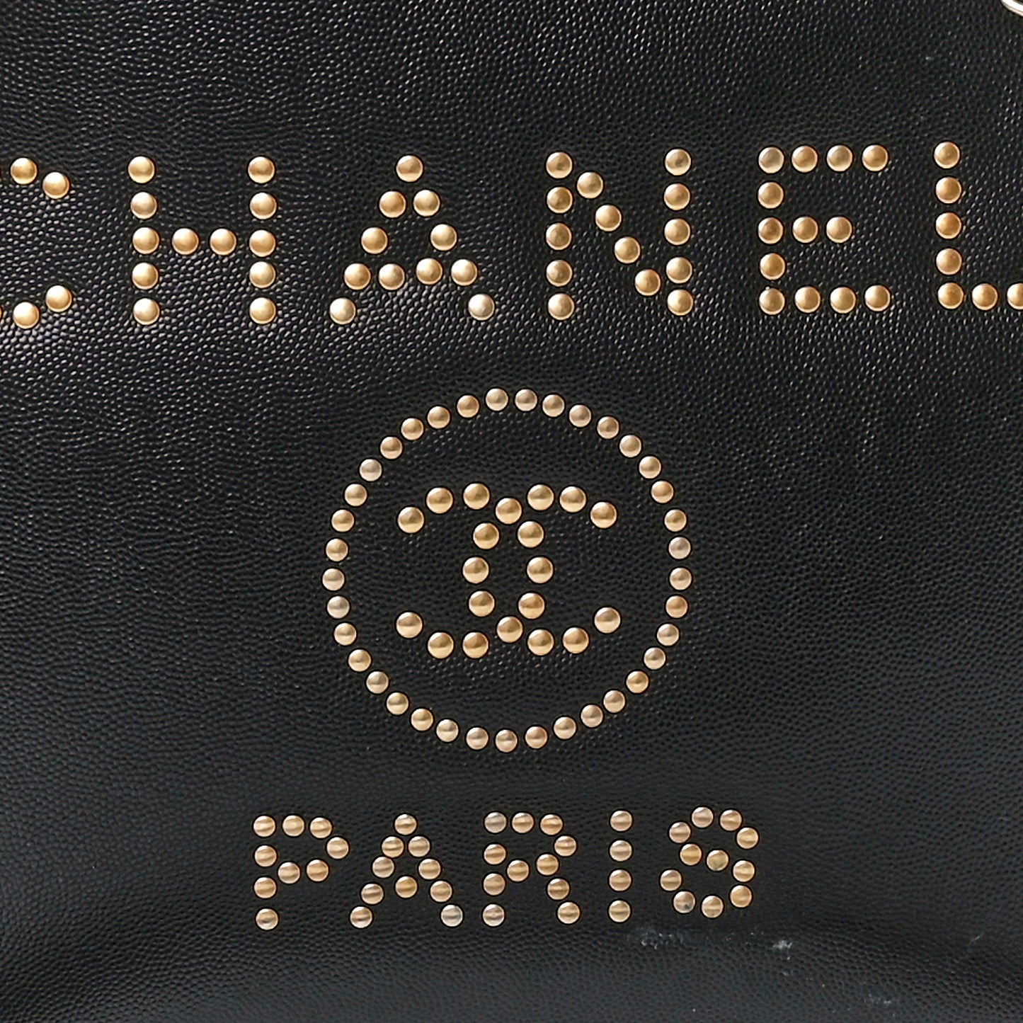 Caviar Medium Studded Deauville Tote Black