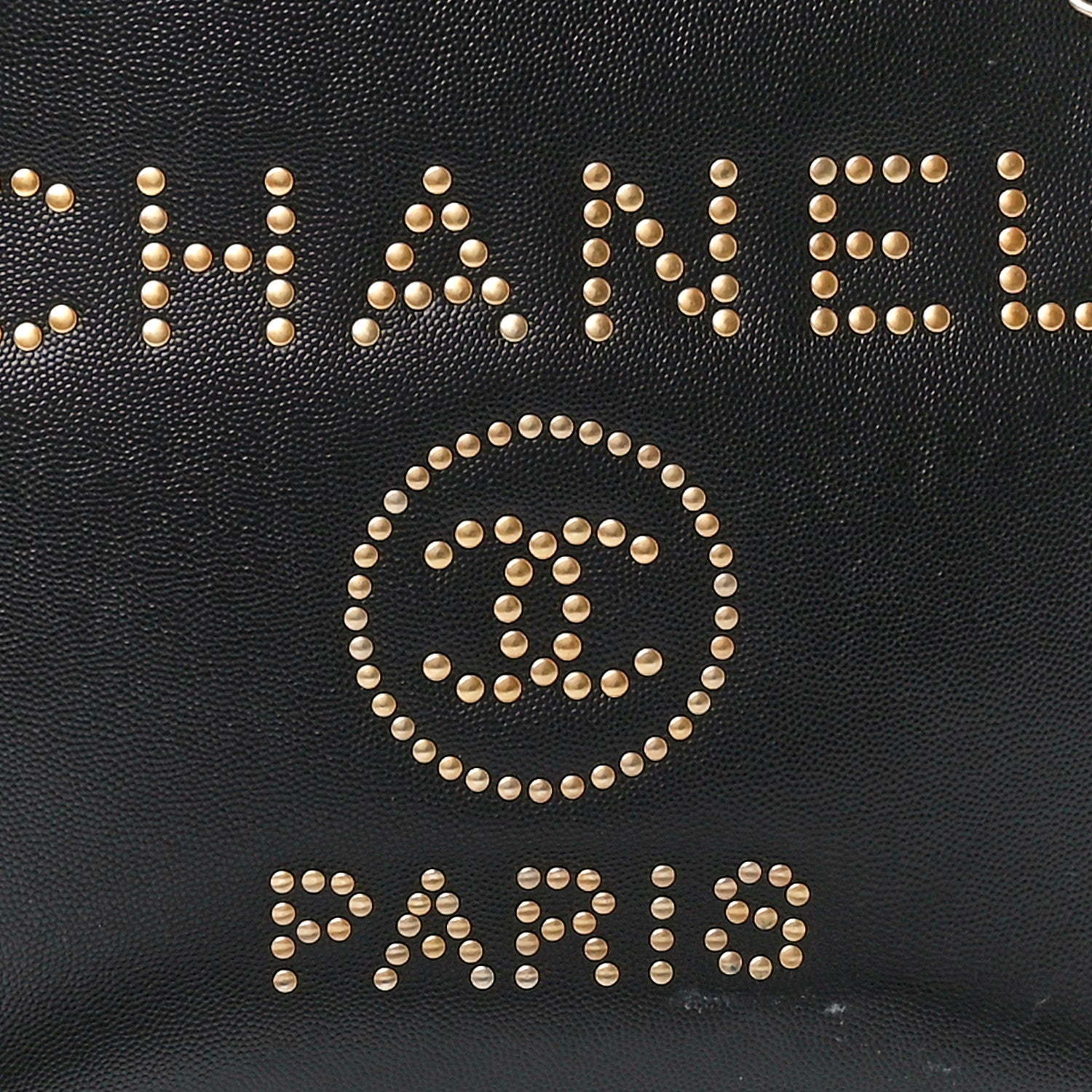 Chanel Caviar Medium Studded Deauville Tote Black 8 of 11