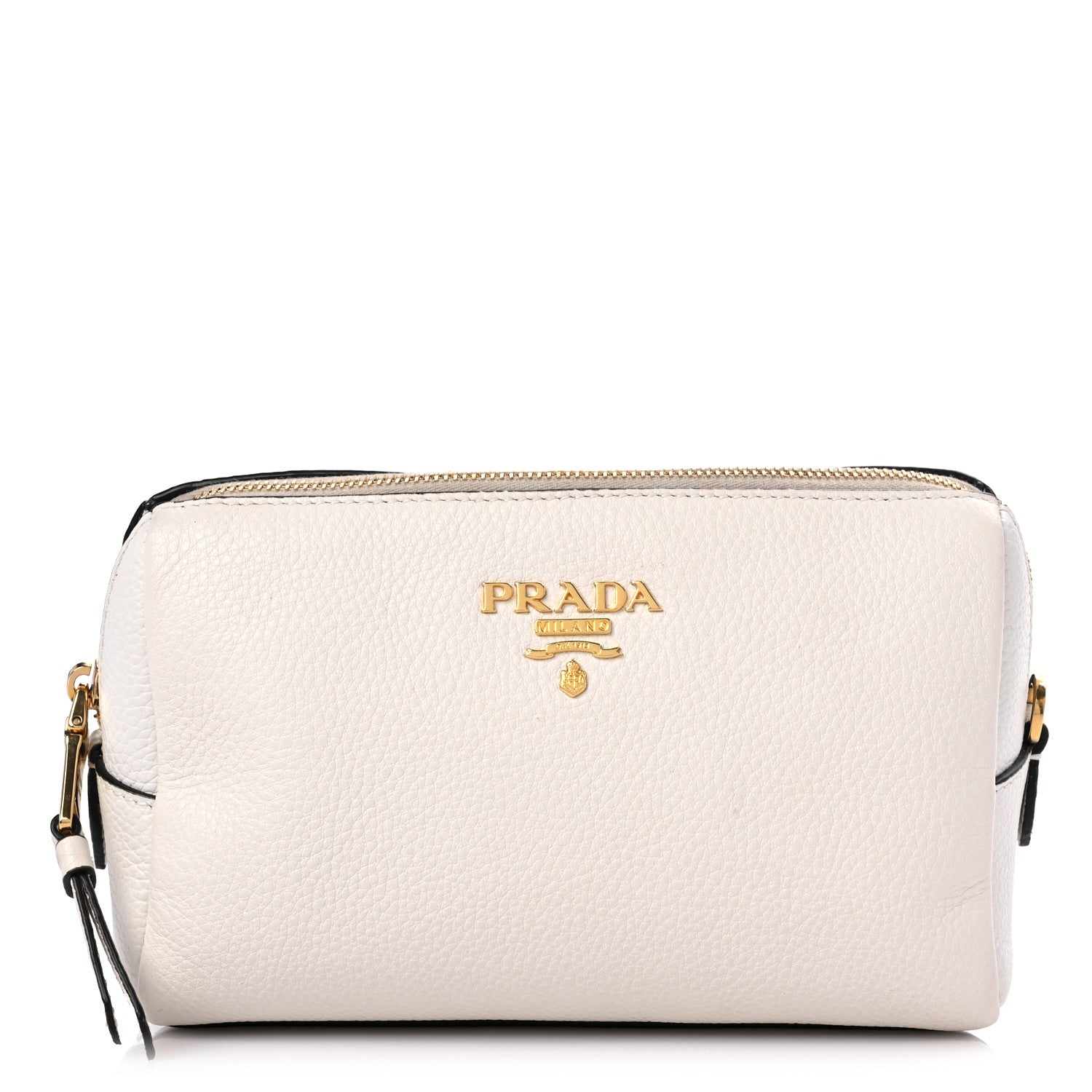 Prada Vitello Daino Cosmetic Pouch White 1 of 15