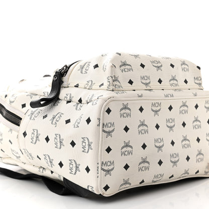 MCM Visetos Medium Sprinkle Stud Stark Backpack White 9 of 13