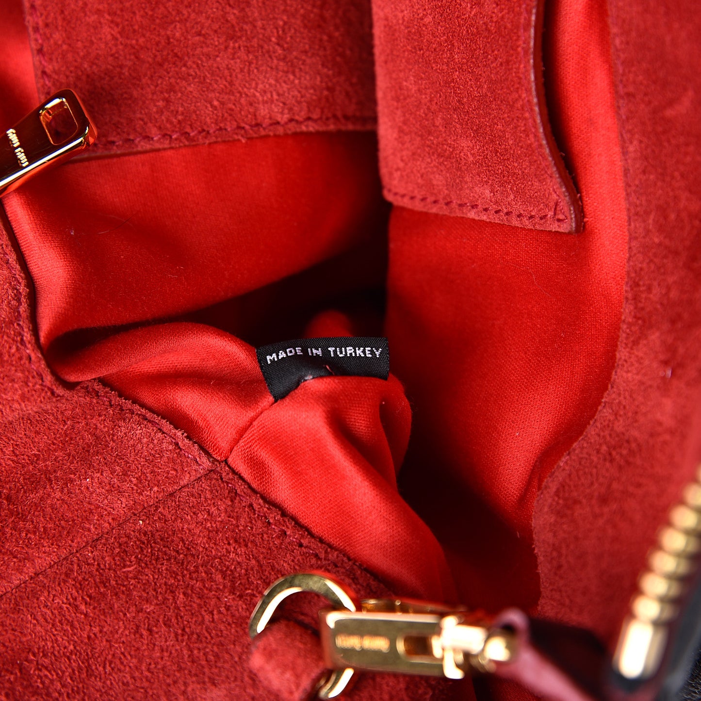 Goatskin Madras Zip Tote Black