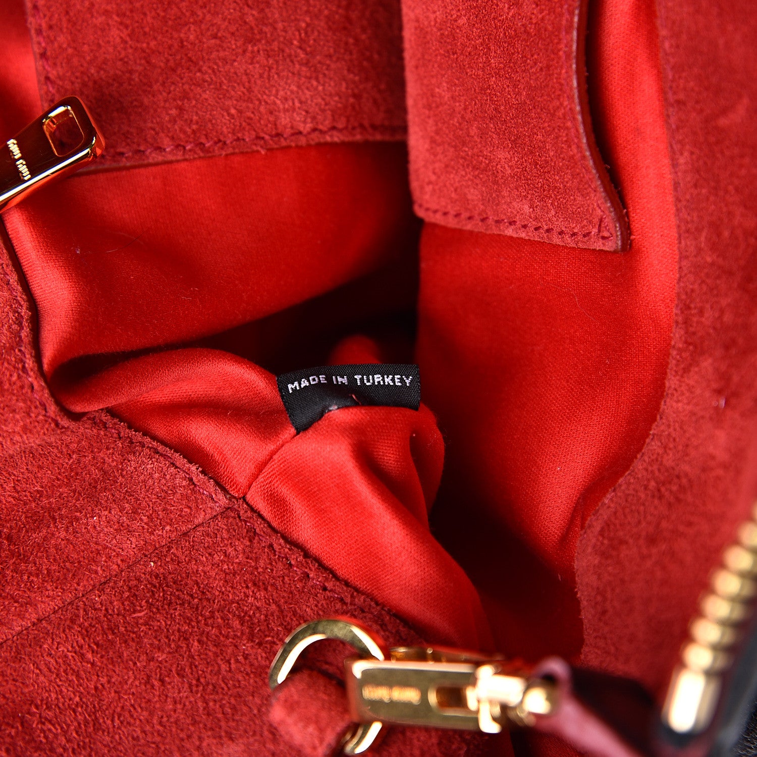 Miu Miu Goatskin Madras Zip Tote Black 6 of 12