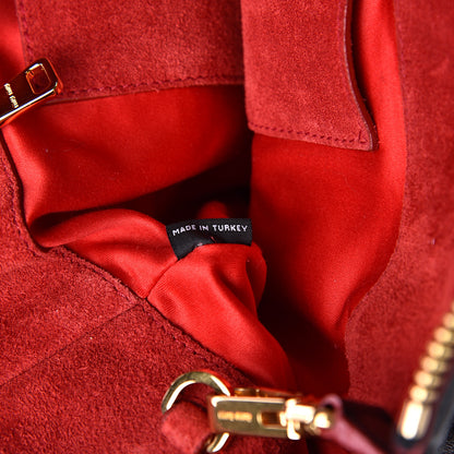 Miu Miu Goatskin Madras Zip Tote Black 6 of 12
