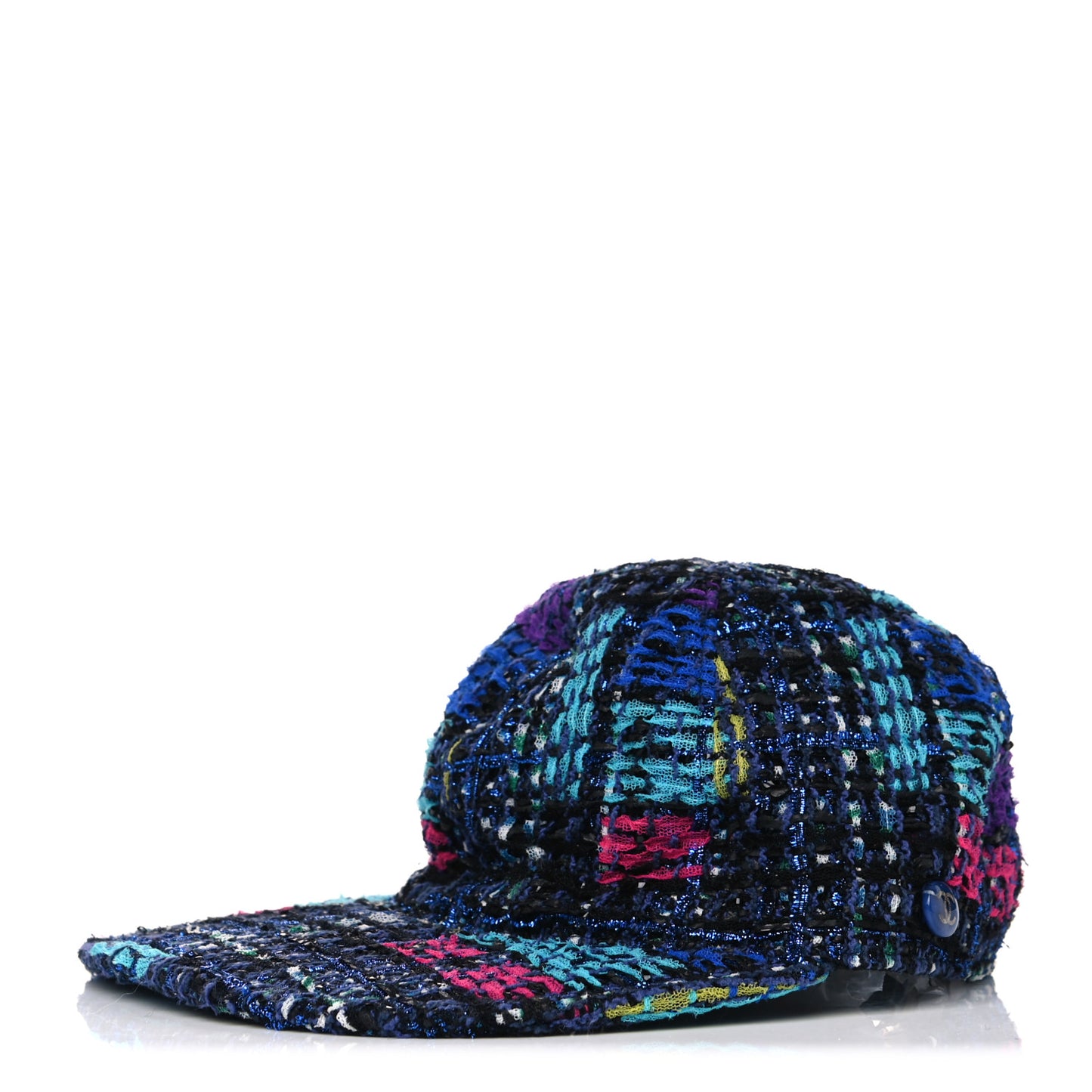 Tweed Cap Hat Black Multicolor