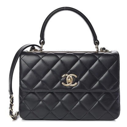 Chanel Lambskin Quilted Small Trendy CC Dual Handle Flap Bag Black 1 of 13