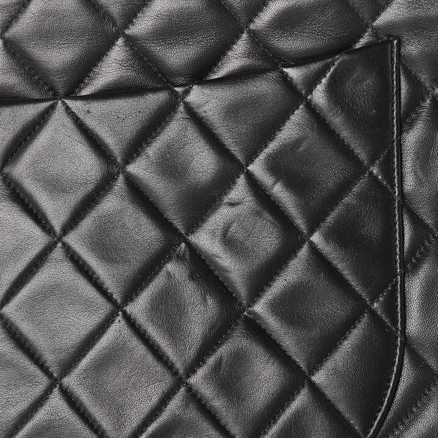 Chanel Lambskin Quilted XL Jumbo Single Flap Black 14 of 14