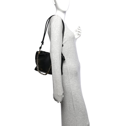 Loewe Mellow Nappa Medium Donut Chain Flamenco Knot Clutch Black 2 of 10
