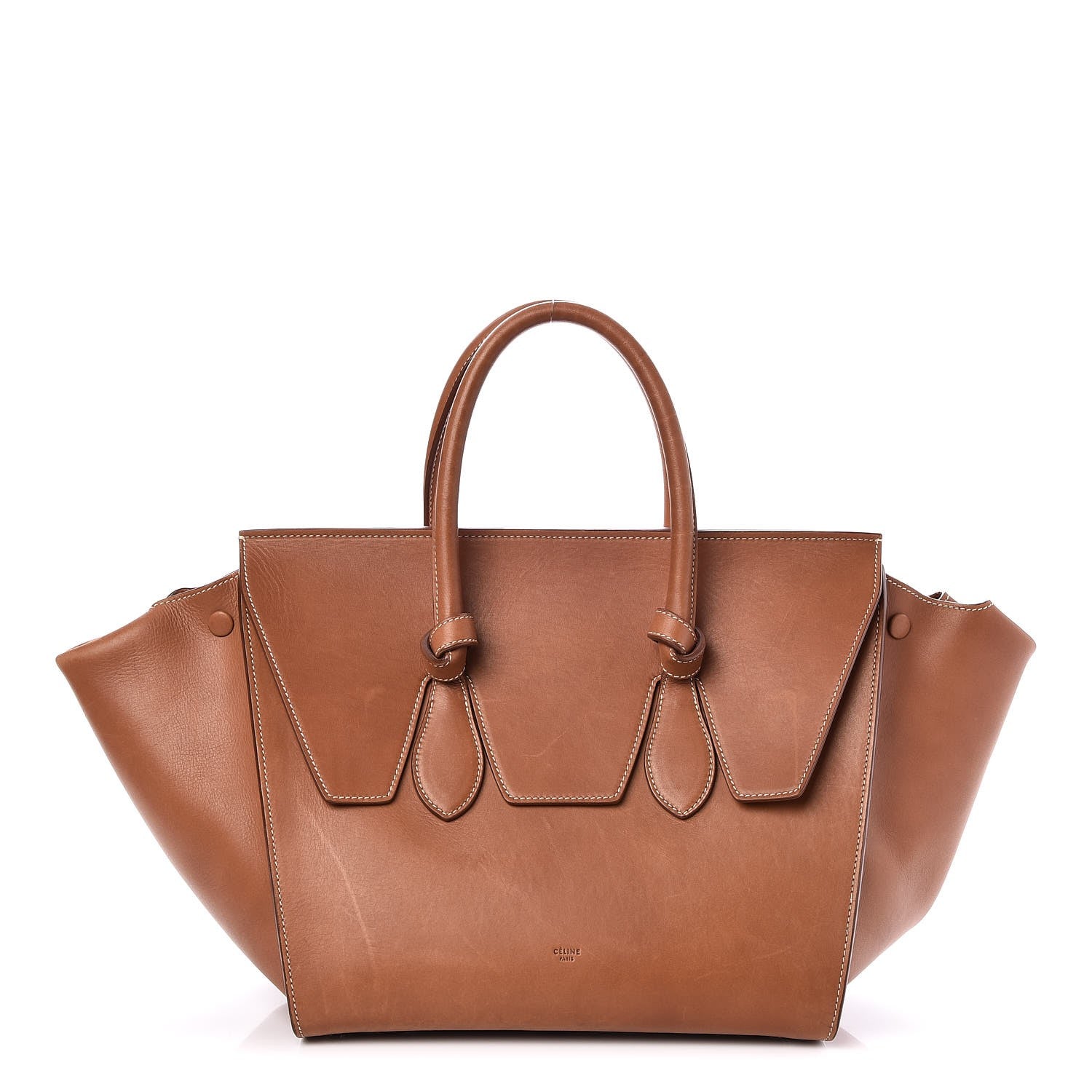 Celine Natural Calfskin Small Tie Knot Tote Tan 1 of 9