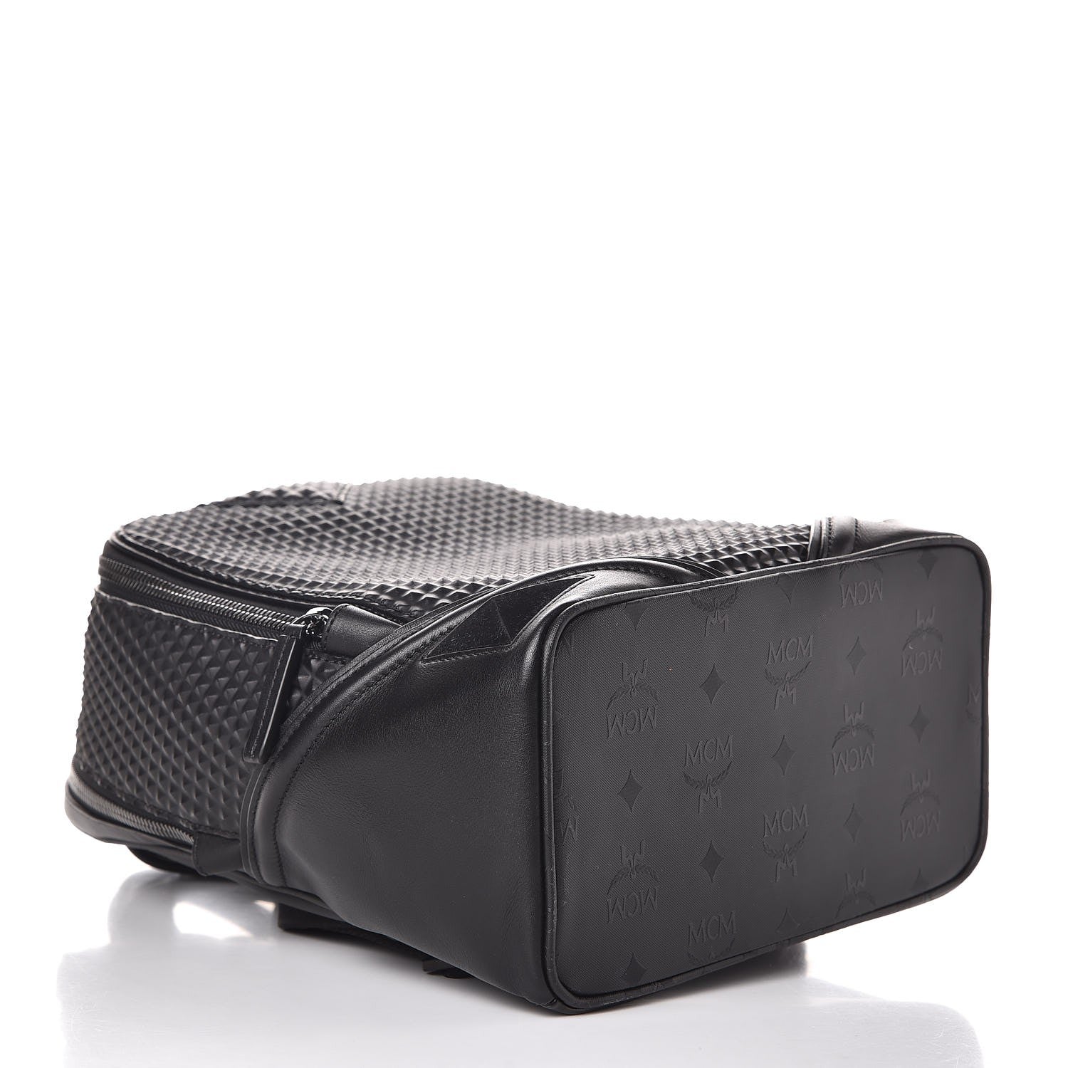 MCM Duke Tantris Embossed Medium Backpack Black 4 of 9