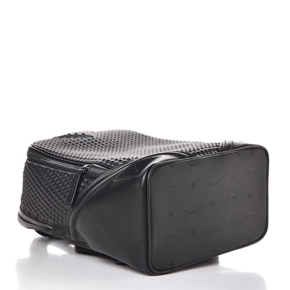 MCM Duke Tantris Embossed Medium Backpack Black 4 of 9