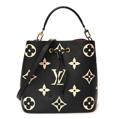Louis Vuitton Empreinte Monogram Giant Neonoe MM Black Beige 1 of 11