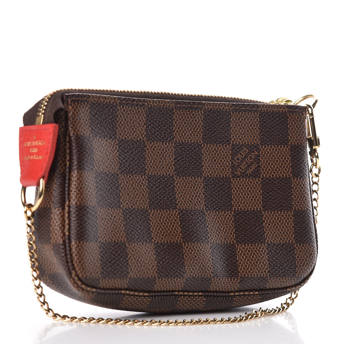 Damier Ebene 2019 Christmas Animation Mini Pochette Accessories Red