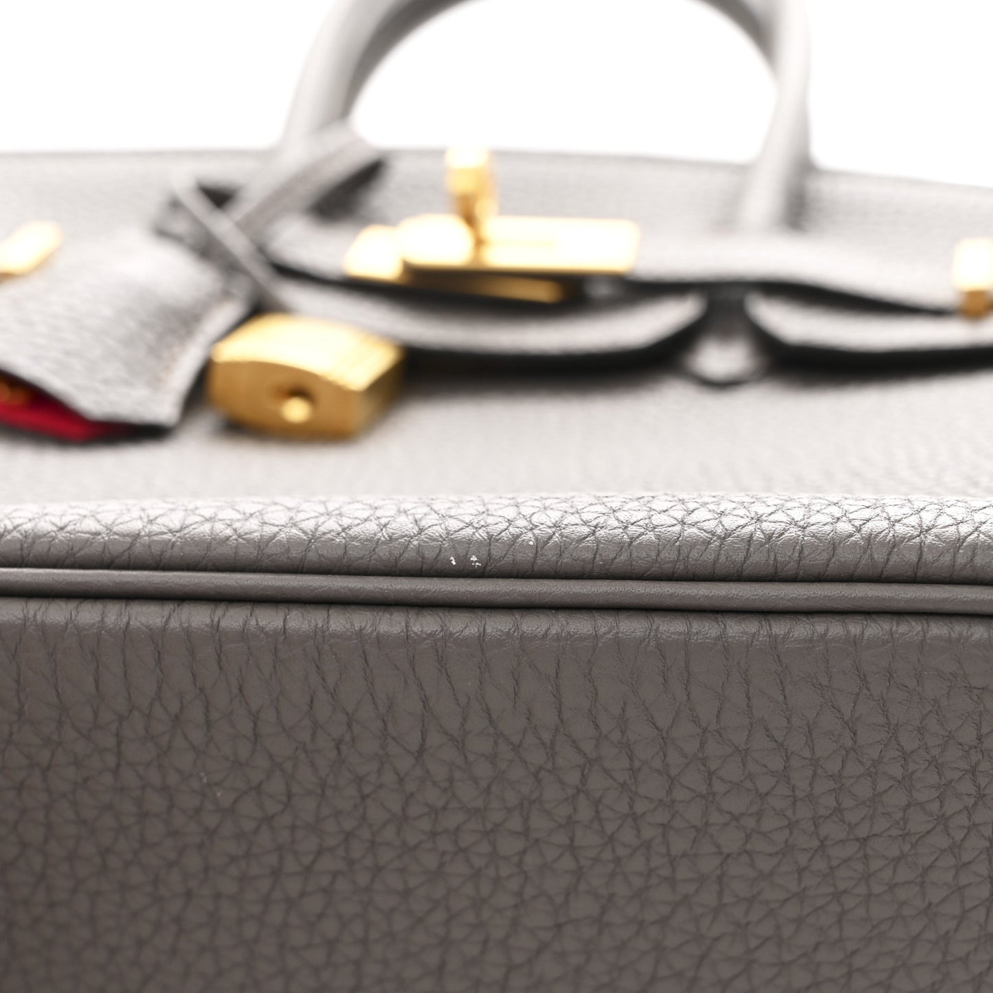 Togo Horseshoe Birkin 25 Etain Rose Extreme