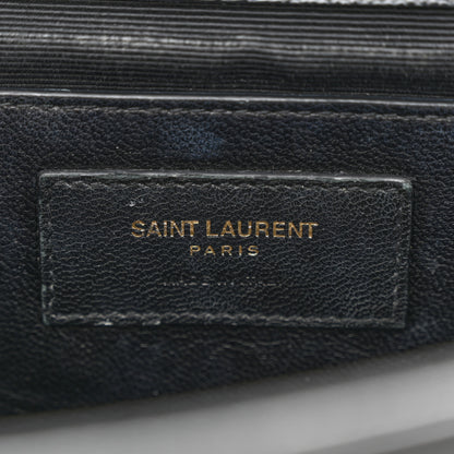 Saint Laurent Grain De Poudre Medium Classic Monogram Kate Satchel Black 6 of 13