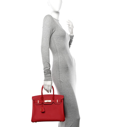 Hermes Epsom Birkin 30 Rouge Casaque 2 of 11