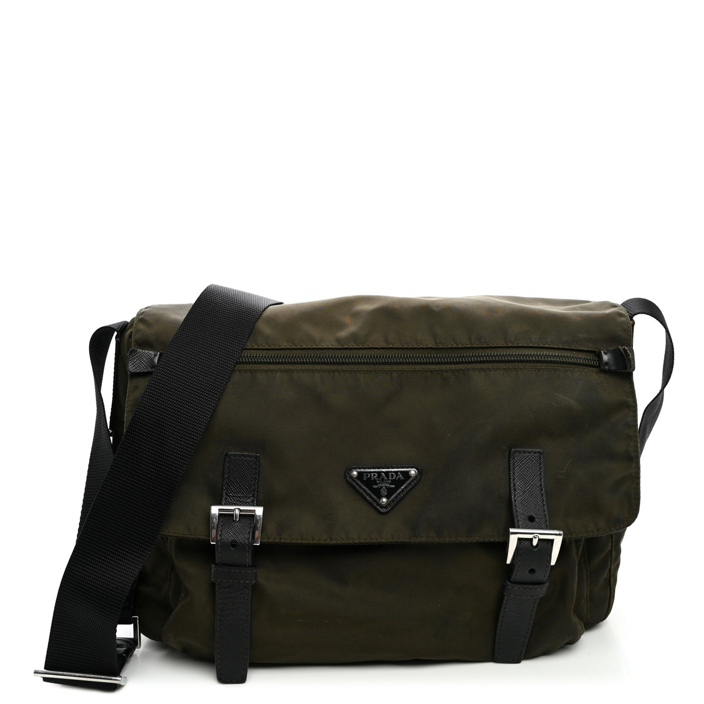 Tessuto Nylon Saffiano Messenger Bag Mimetico