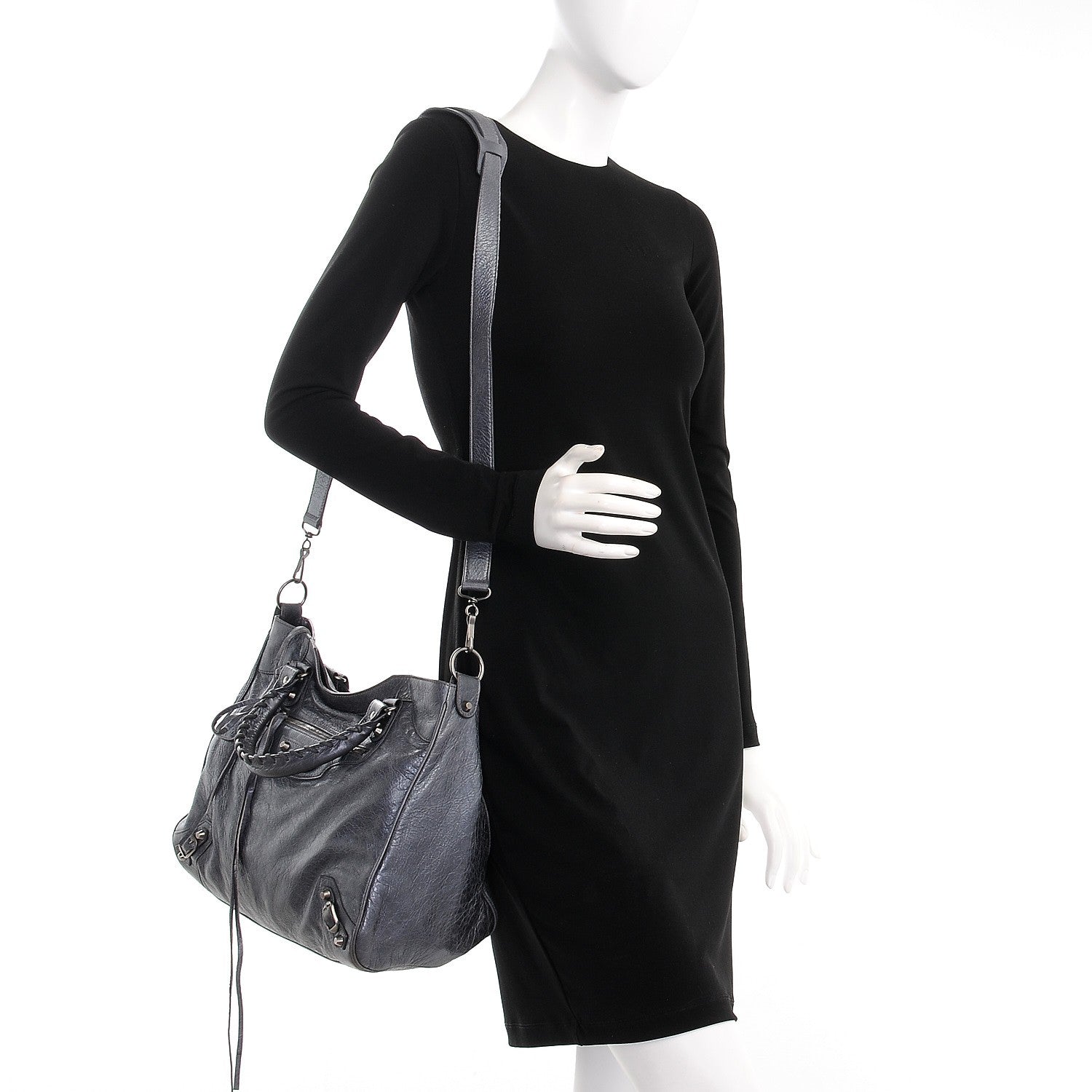 Balenciaga Agneau Classic Hardware Velo Argent Fonce 2 of 12