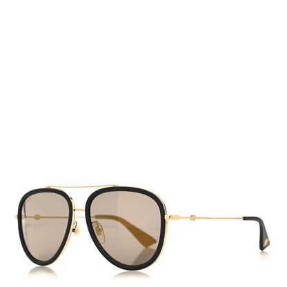 Gucci Aviator Sunglasses GG0062S Black Gold 1 of 7