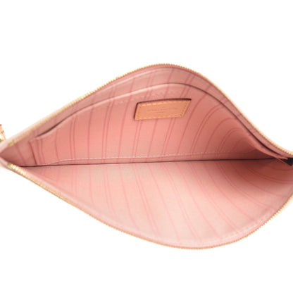 Louis Vuitton Damier Azur Neverfull MM GM Pochette Rose Ballerine 5 of 8