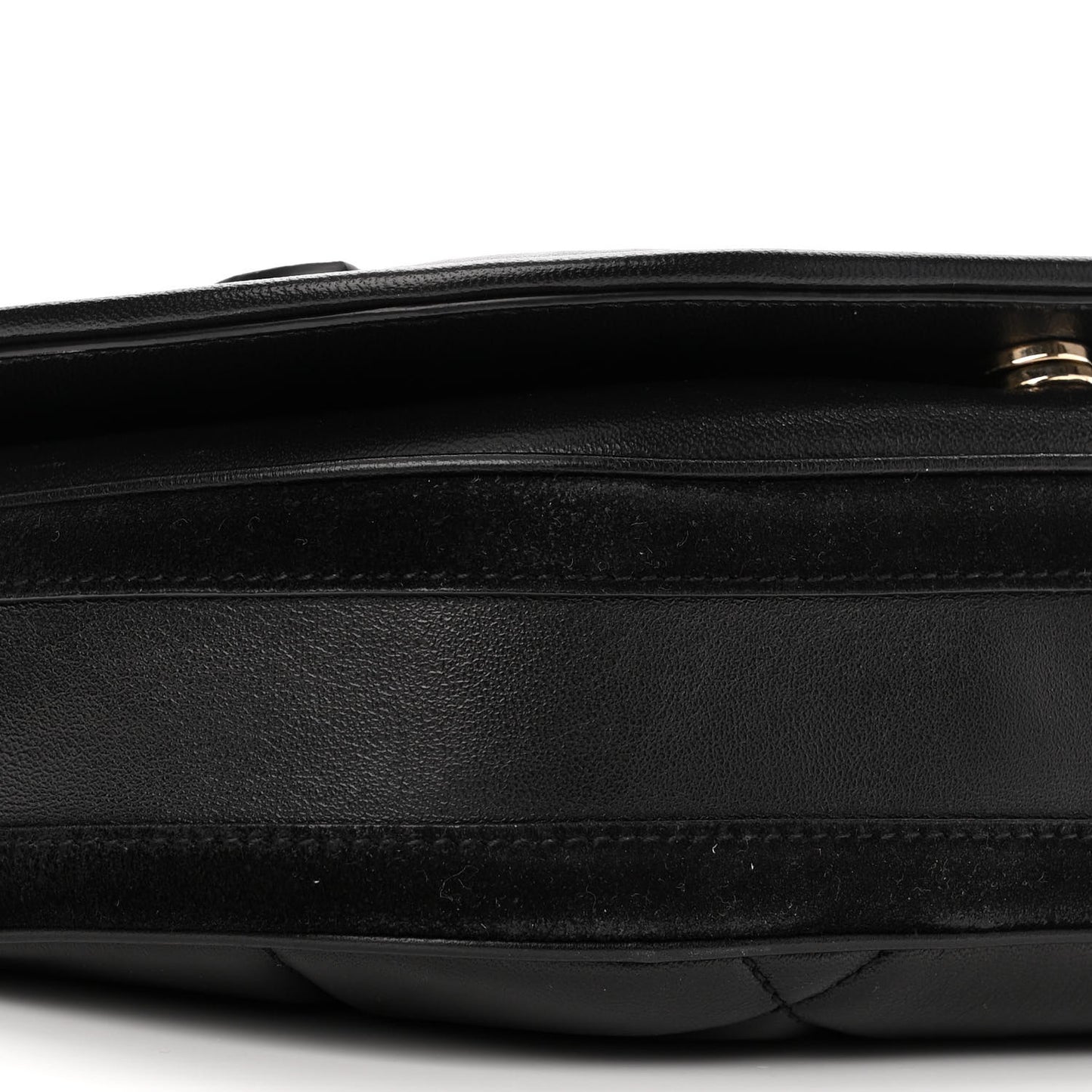 Lambskin Quilted Small Olympia Pouch Black