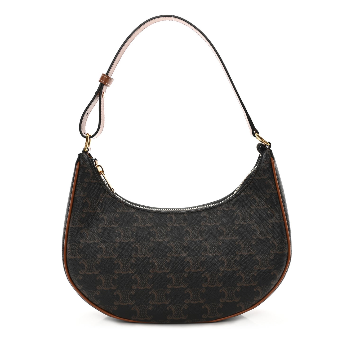 Triomphe Canvas Calfskin Ava Shoulder Bag Tan