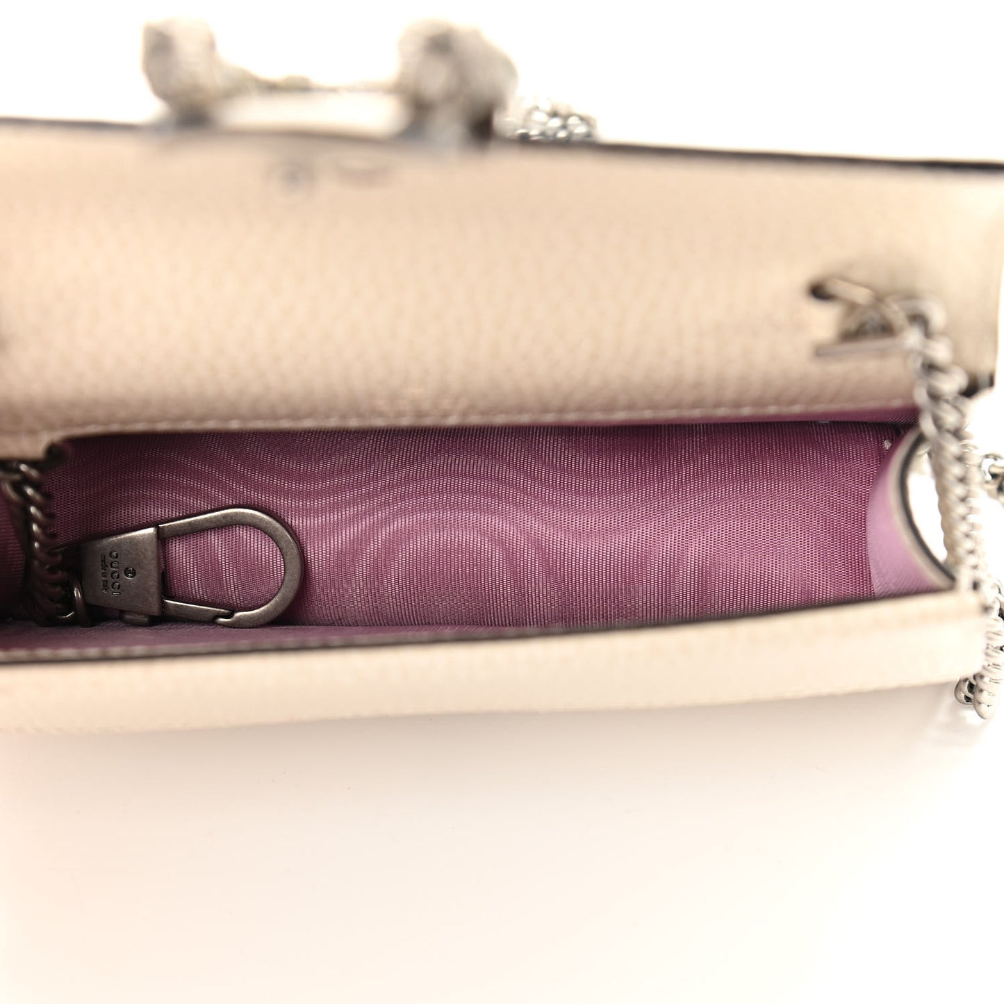 Dollar Calfskin Crystal Super Mini Dionysus Shoulder Bag Mystic White Black Diamond