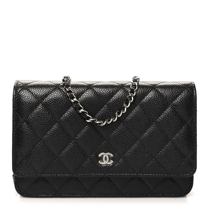 Chanel Caviar Quilted Wallet on Chain WOC Black 1 of 12