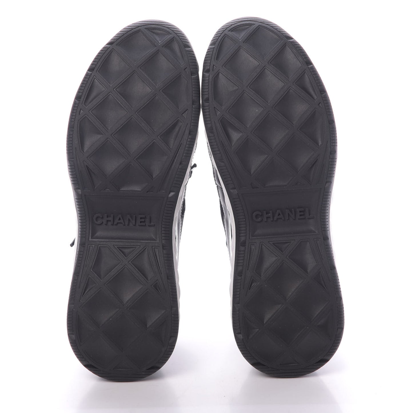 Fabric Calfskin Suede CC Sneakers 37.5 Black