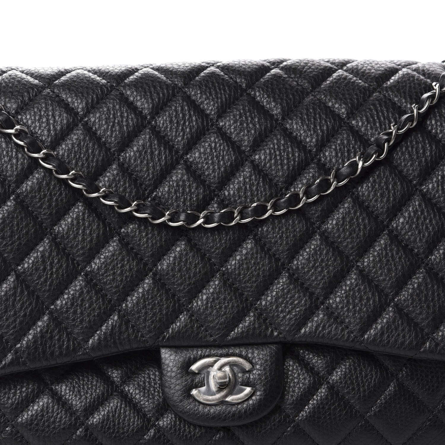 Chanel Calfskin Quilted Small XXL Travel Flap Bag Black 10 of 11