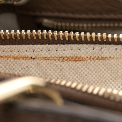 Gucci Pebbled Calfskin Medium Bamboo Shopper Tote Acero 15 of 17