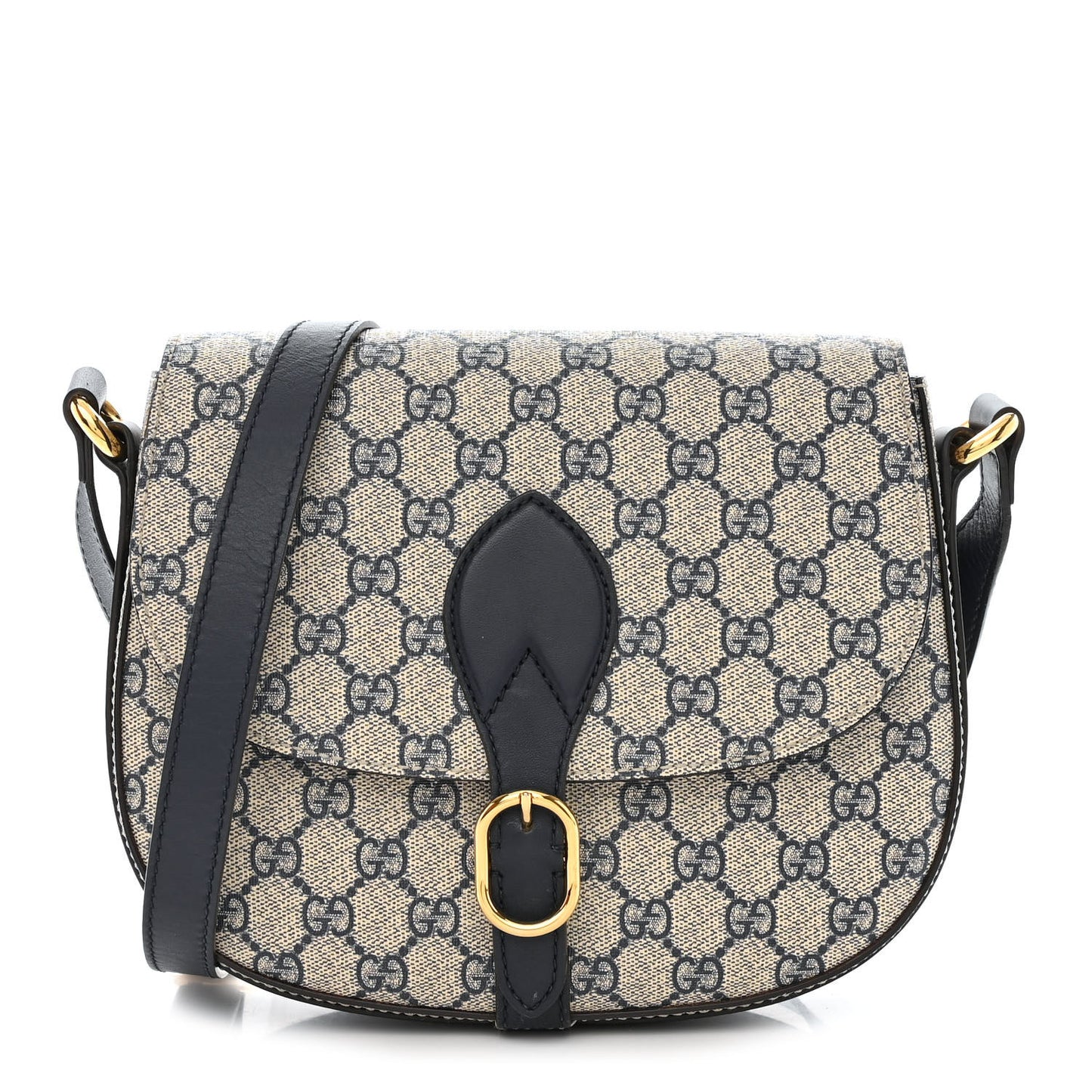 GG Supreme Monogram Small Messenger Shoulder Bag Beige Blue Navy
