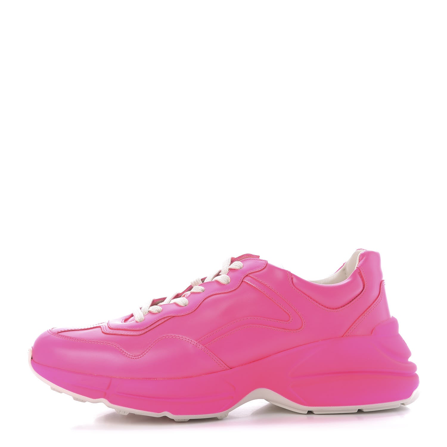 Gucci Calfskin Mens Rhyton Sneakers 11 Fluo Fuxia 1 of 10