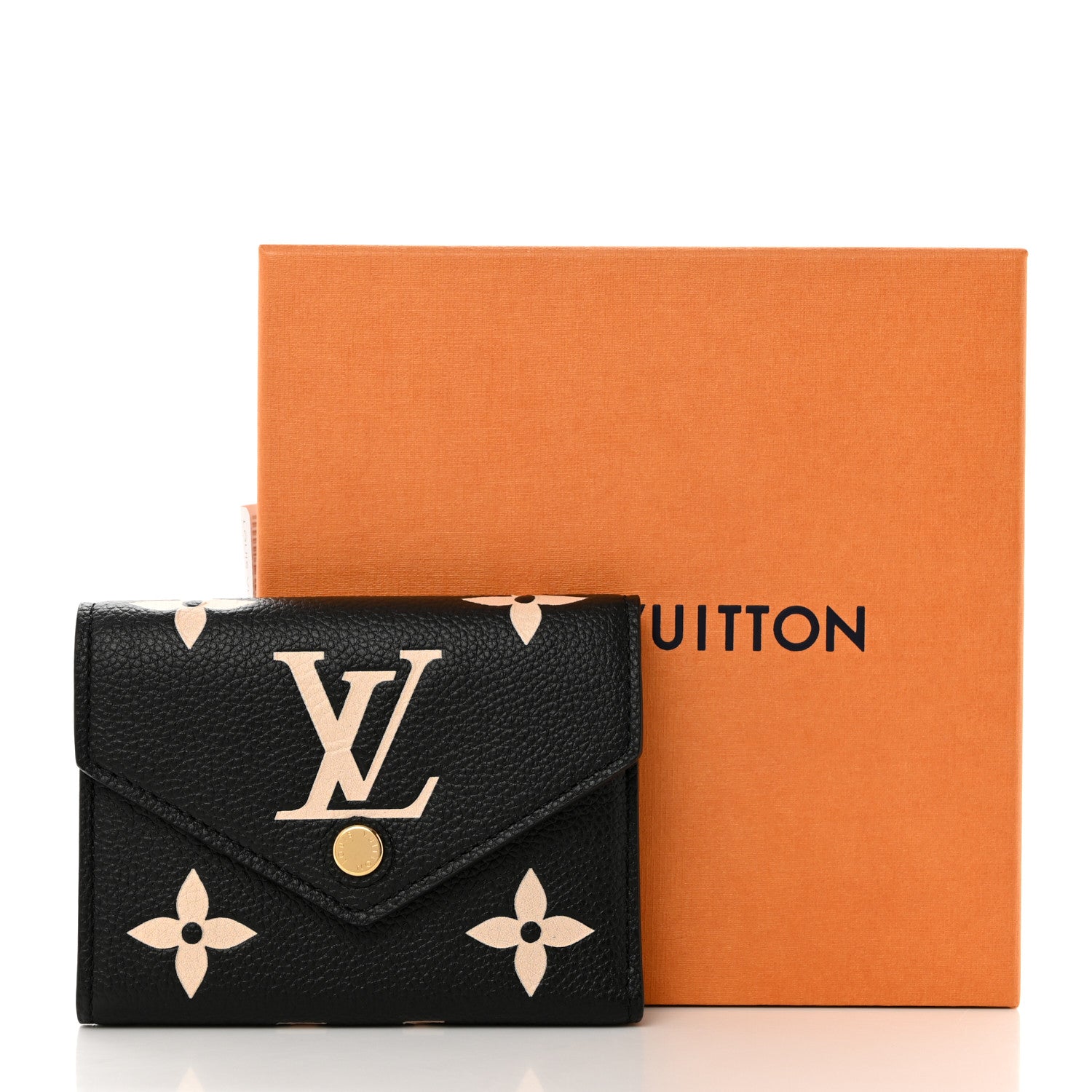 Louis Vuitton Empreinte Monogram Giant Victorine Wallet Black Beige 7 of 7