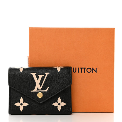 Louis Vuitton Empreinte Monogram Giant Victorine Wallet Black Beige 7 of 7