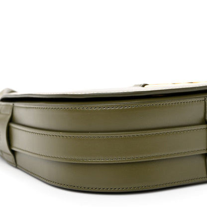 Celine Shiny Calfskin Medium Maillon Triomphe Army Green 10 of 11