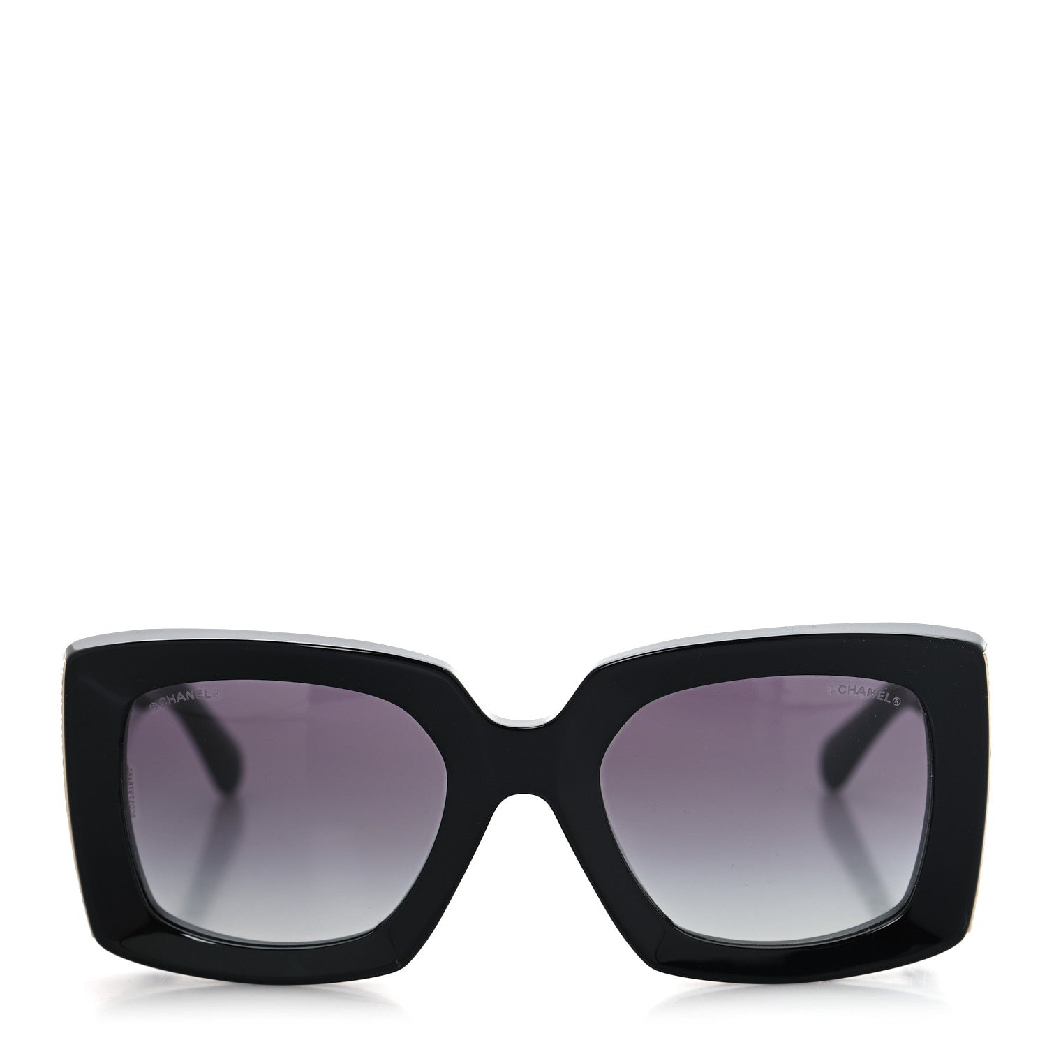 Chanel Acetate Rectangle Sunglasses 5435 Black 2 of 7
