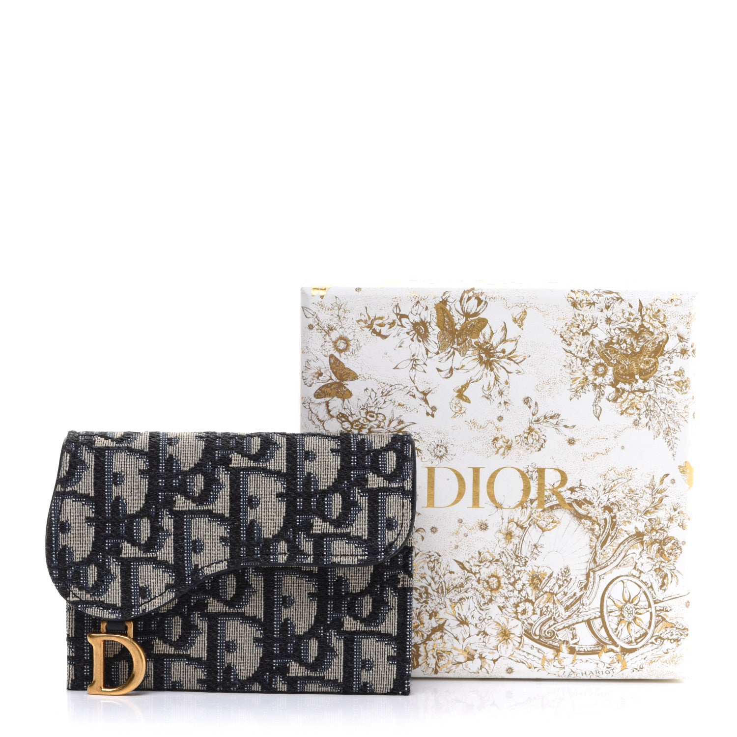 Christian Dior Oblique Saddle 5-Gusset Card Holder Blue 8 of 8
