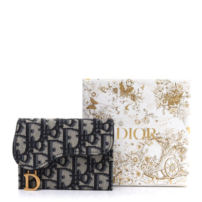 Christian Dior Oblique Saddle 5-Gusset Card Holder Blue 8 of 8