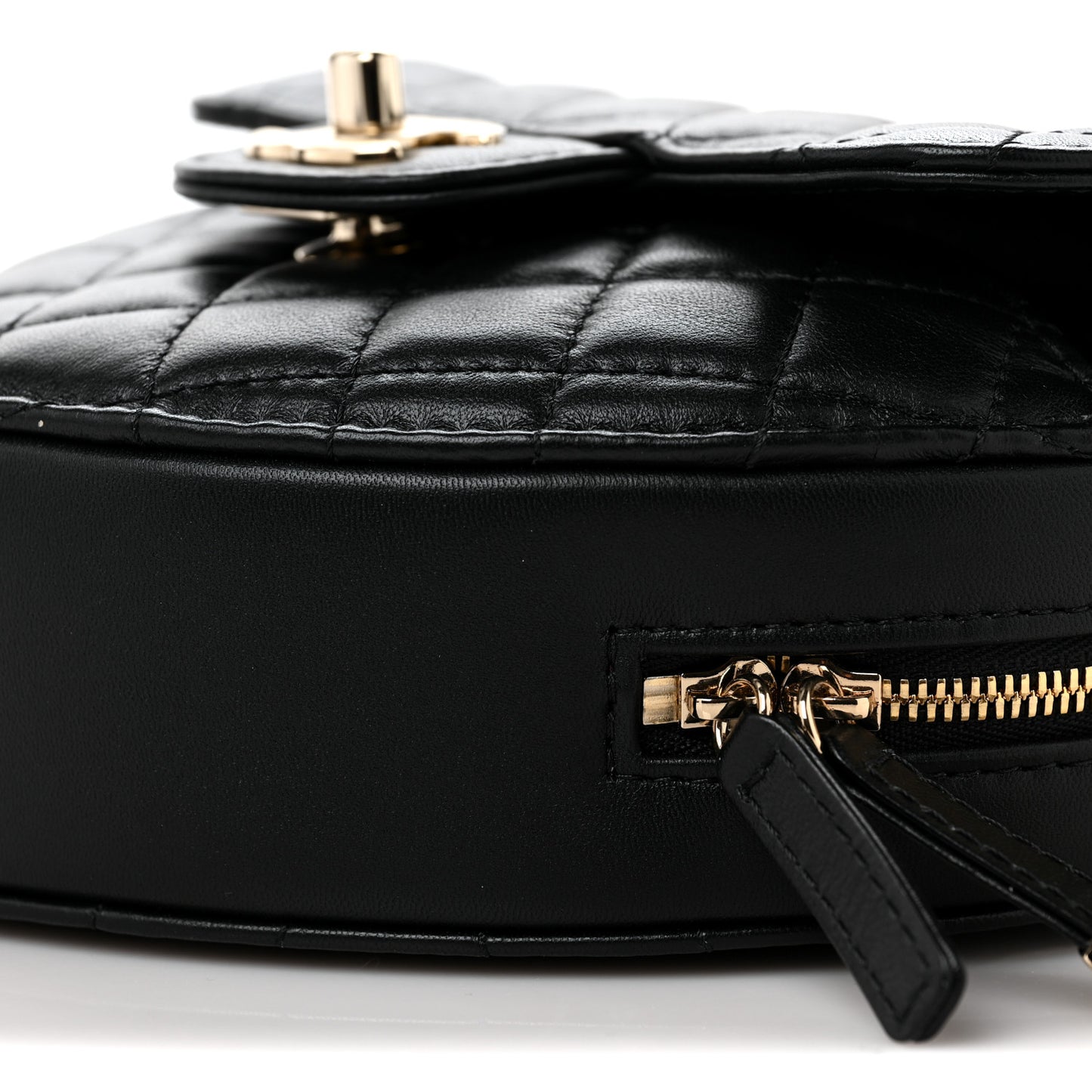 Lambskin Quilted CC In Love Heart Bag Black