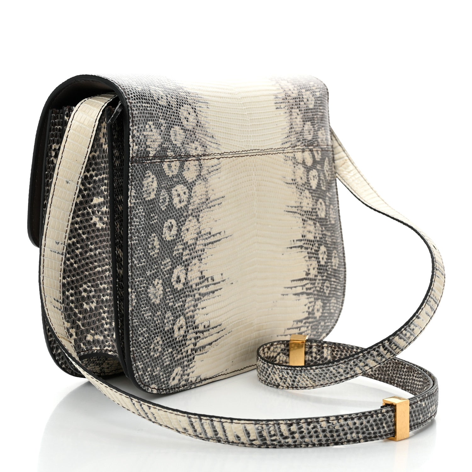 Celine Lizard Medium Classic Box Flap Bag Natural 3 of 11