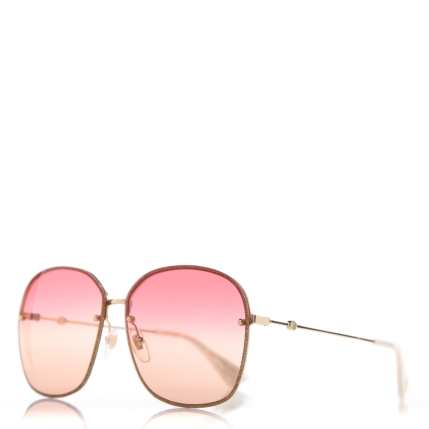 Square Frame Sunglasses GG0228S Pink