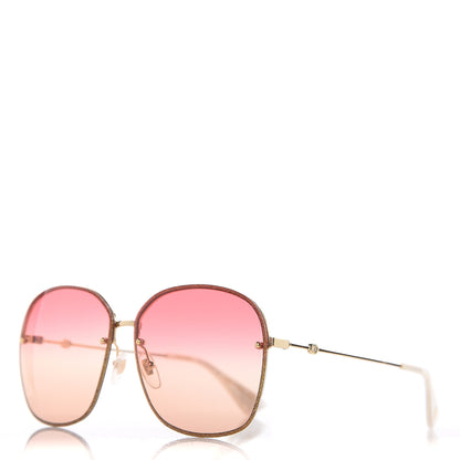 Gucci Square Frame Sunglasses GG0228S Pink 1 of 8