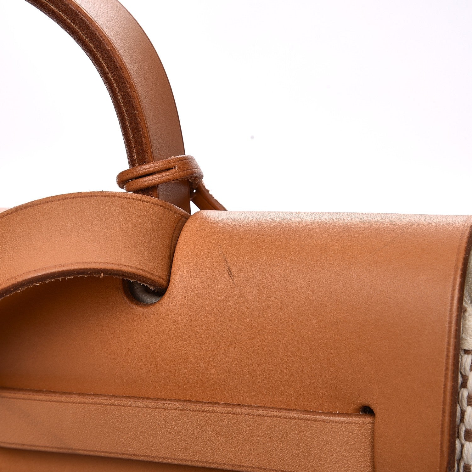 Hermes Toile Vache Calfskin Herbag 30 PM Black Natural 13 of 13