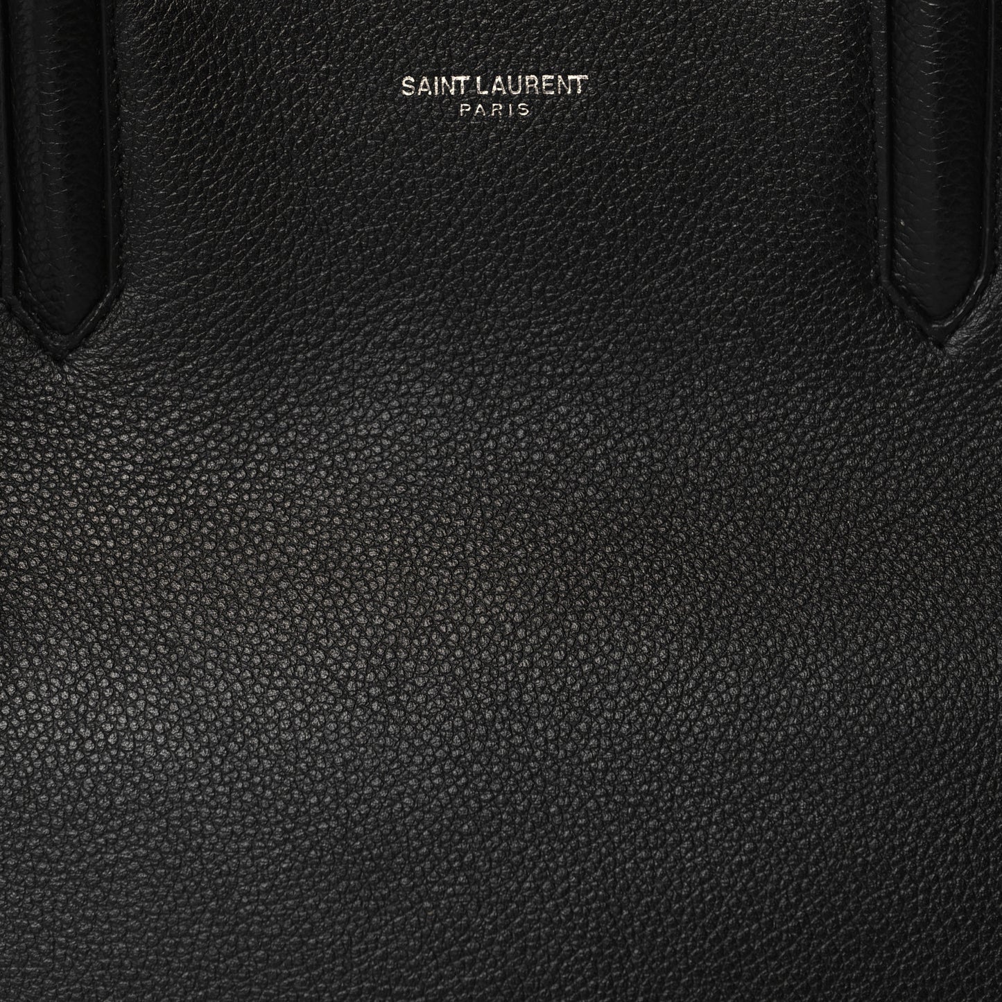 Grained Calfskin Small Cabas Rive Gauche Black