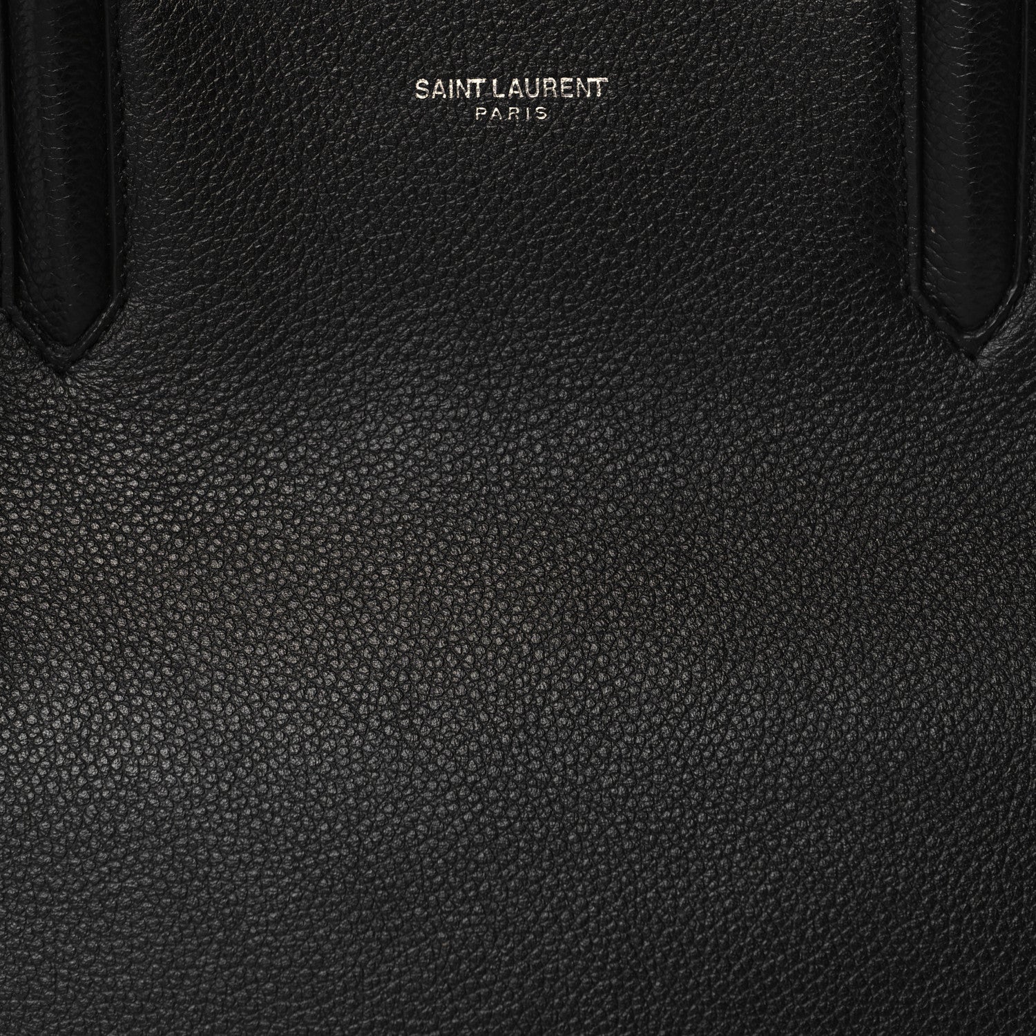 Saint Laurent Grained Calfskin Small Cabas Rive Gauche Black 8 of 13