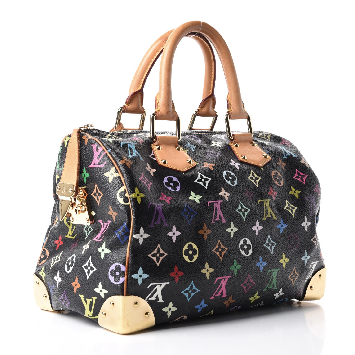 Louis Vuitton Monogram Multicolor Speedy 30 Black 3 of 9