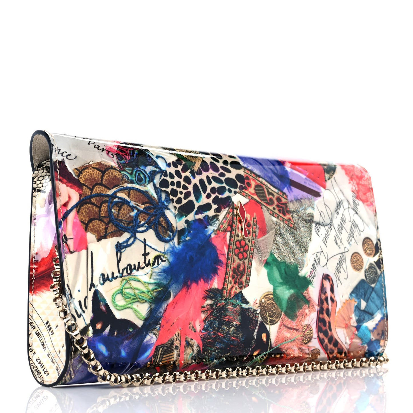 Patent Trash Printed Vero Dodat Clutch Multicolor