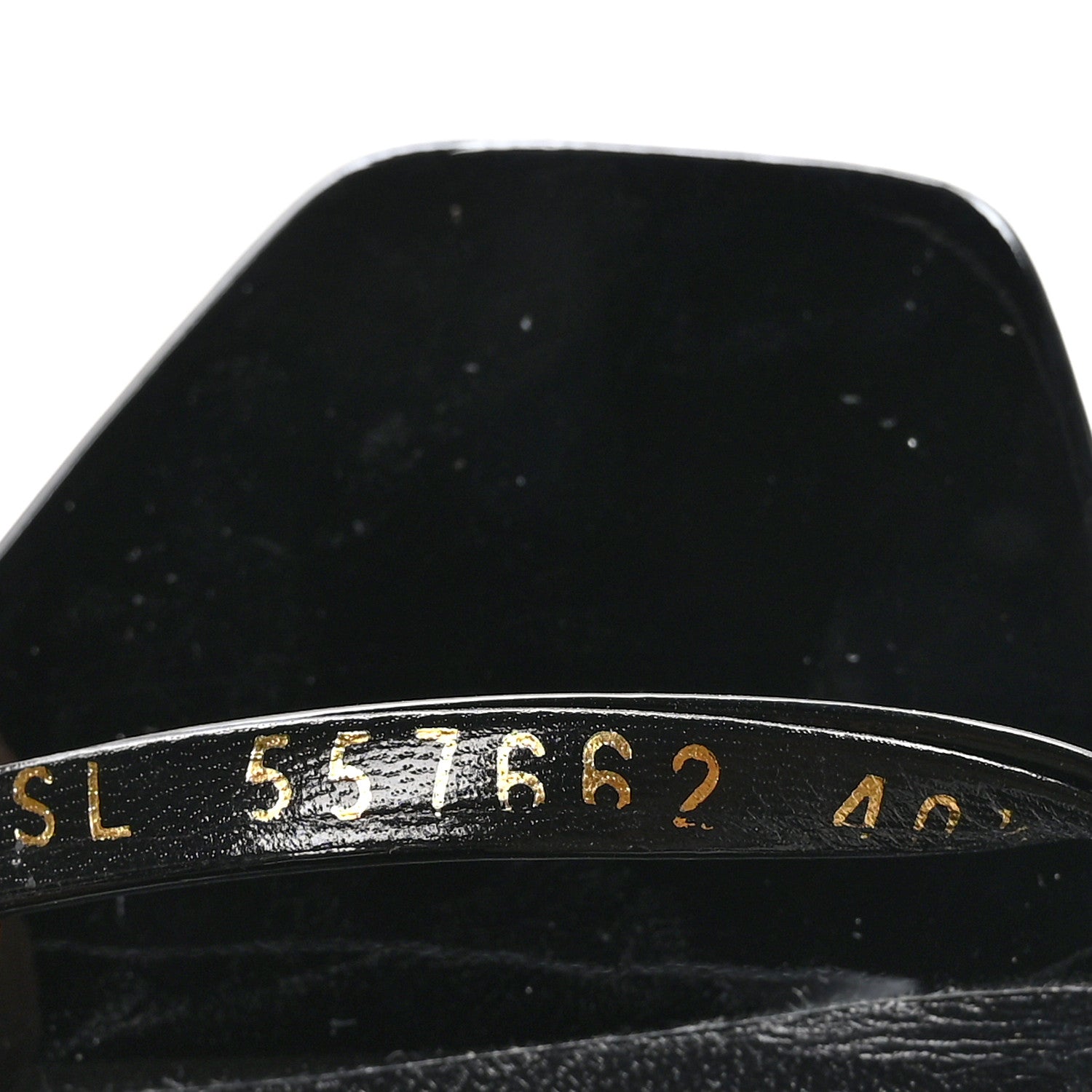Saint Laurent Patent Calfskin Opyum 110 Sandals 40.5 Black Gold 6 of 9