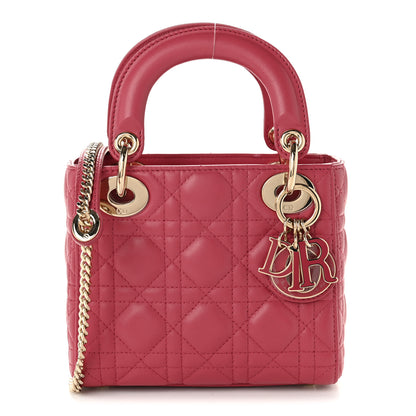 Christian Dior Lambskin Cannage Mini Lady Dior Pink 1 of 10