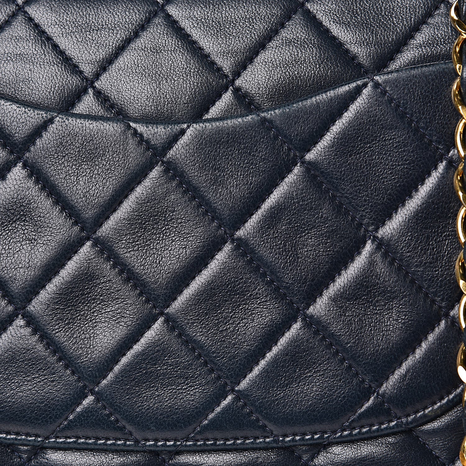 Chanel Lambskin Quilted Medium Double Flap Navy 16 of 17